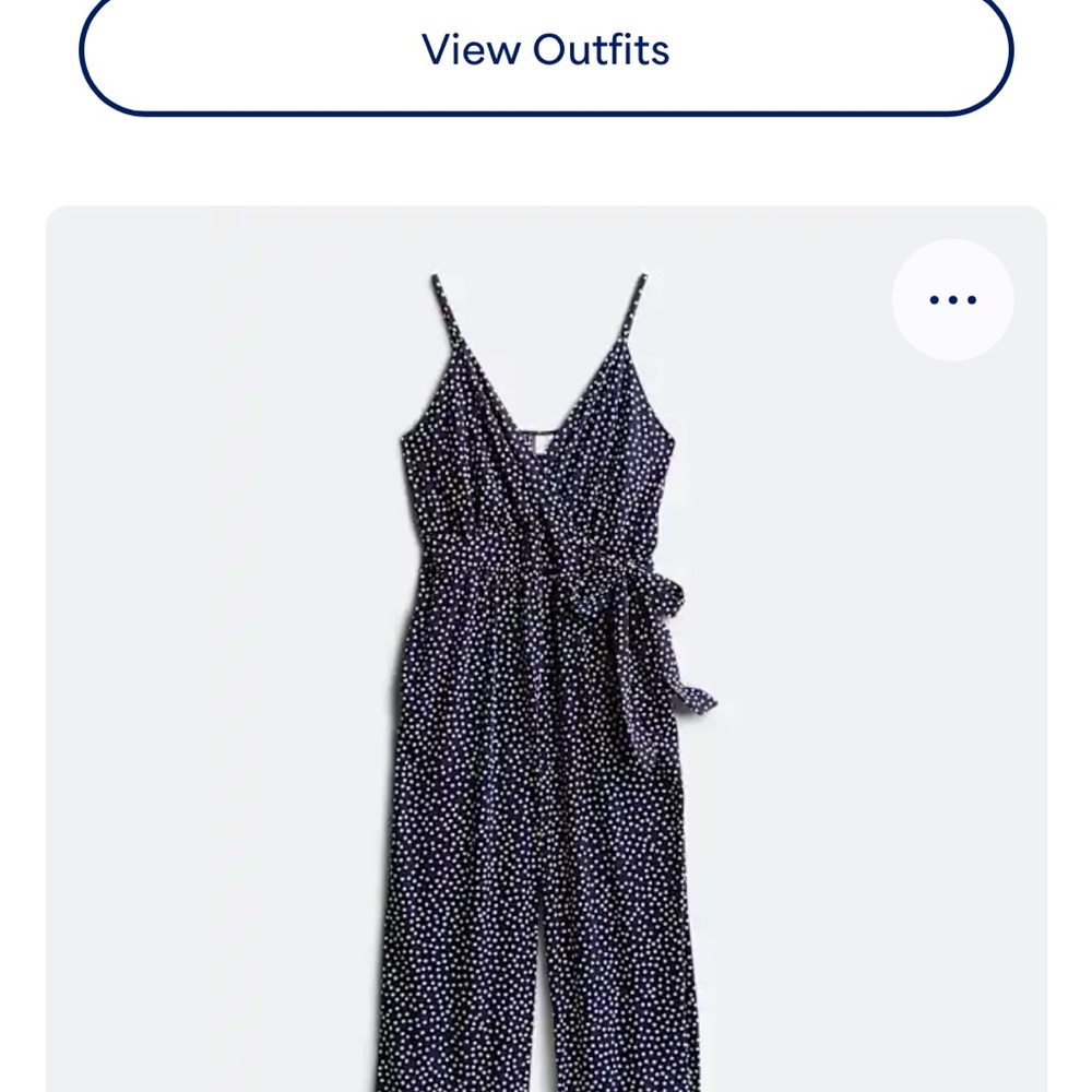 Polka Dot Jumpsuit - Navy and White